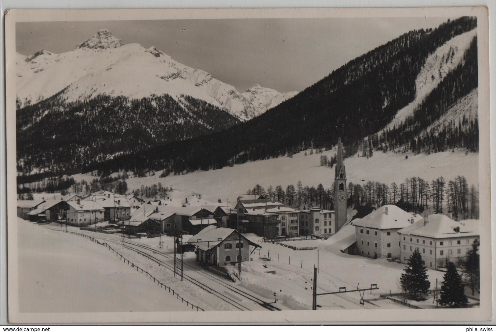 S-chanf (Engadin) Bahnhof Im Winter En Hiver - Photo: G. Sommer - S-chanf