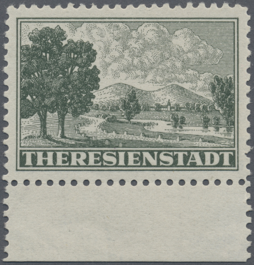 ** Dt. Besetzung II WK - Böhmen Und Mähren - Zulassungsmarke (Theresienstadt-Marke): Theresienstadt Gez - Occupation 1938-45