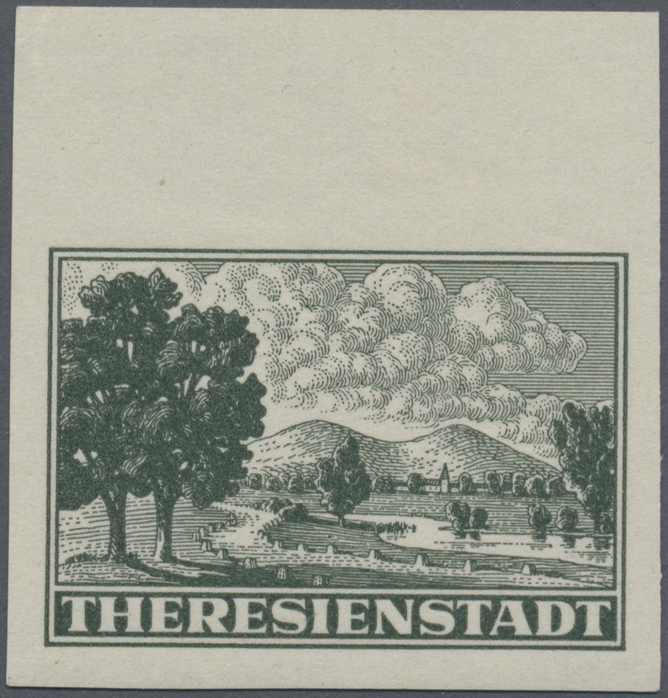 ** Dt. Besetzung II WK - Böhmen Und Mähren - Zulassungsmarke (Theresienstadt-Marke): Theresienstadt Ung - Occupation 1938-45