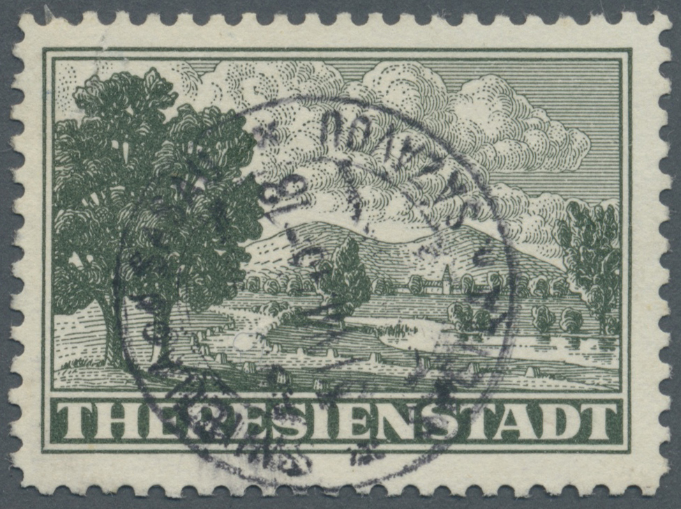O Dt. Besetzung II WK - Böhmen Und Mähren - Zulassungsmarke (Theresienstadt-Marke): 1943, THERESIENSTA - Occupation 1938-45