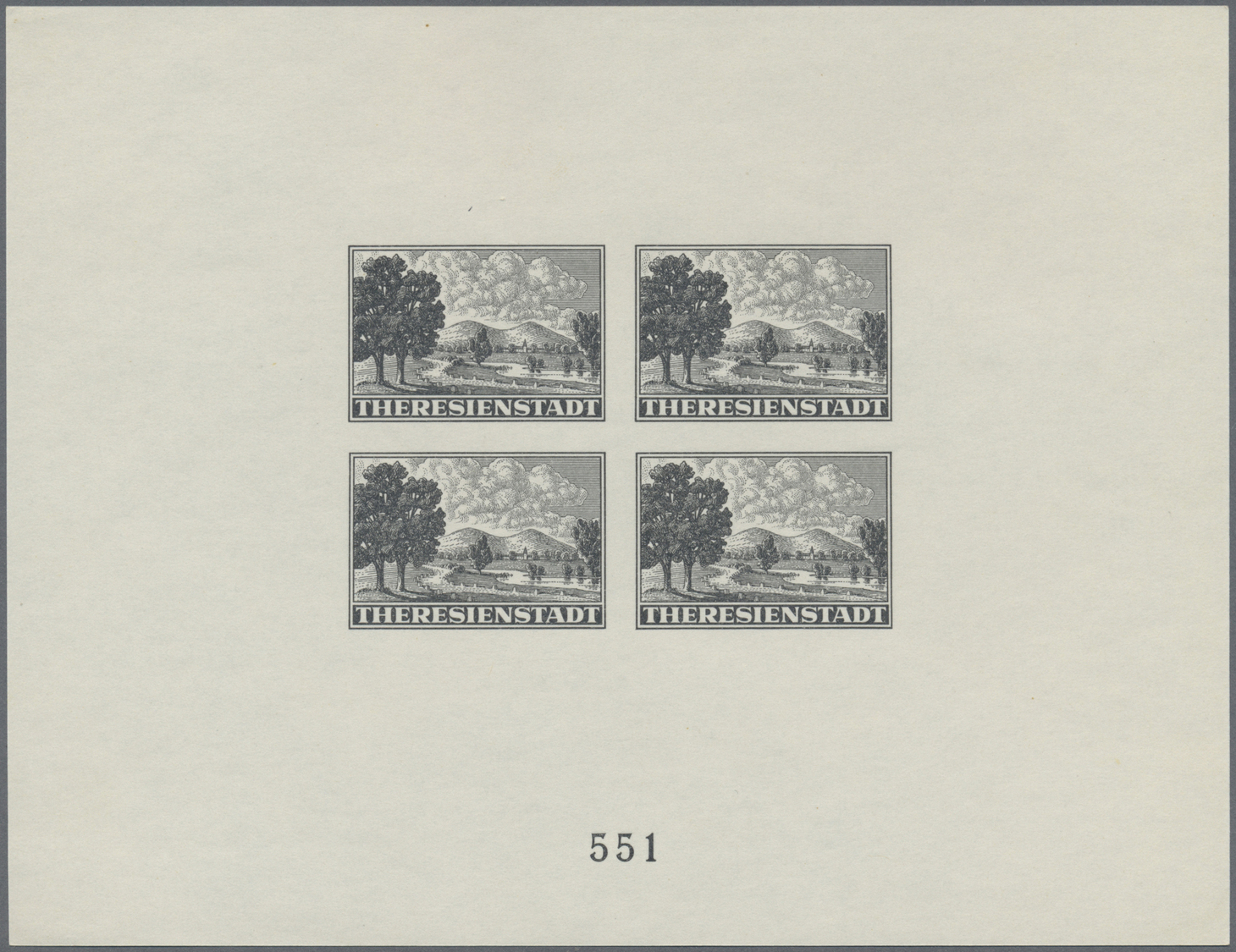 * Dt. Besetzung II WK - Böhmen Und Mähren - Zulassungsmarke (Theresienstadt-Marke): Theresienstadt Sou - Bezetting 1938-45