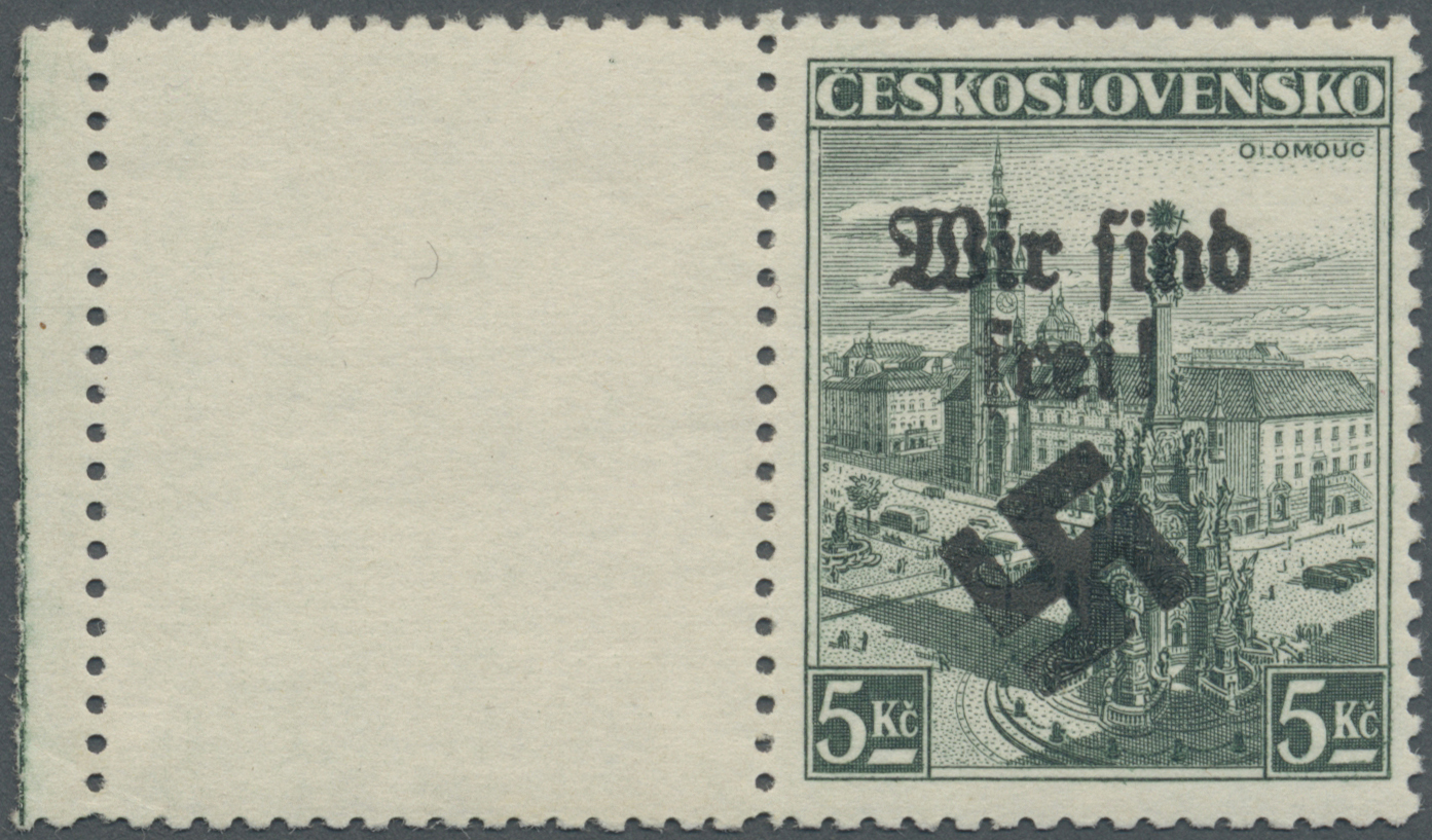 ** Dt. Besetzung II WK - Böhmen Und Mähren - Mährisch-Ostrau: 1939, 5 Kc. Stadtansichten Mit Leerfeld, - Bezetting 1938-45