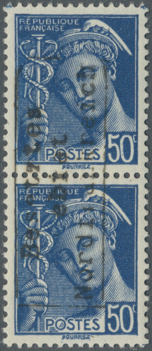 * Dt. Besetzung II WK - Frankreich - Dünkirchen: 1940, Merkur 50 C. Blau Im Waagerechten Paar Mit Aufd - Bezetting 1938-45