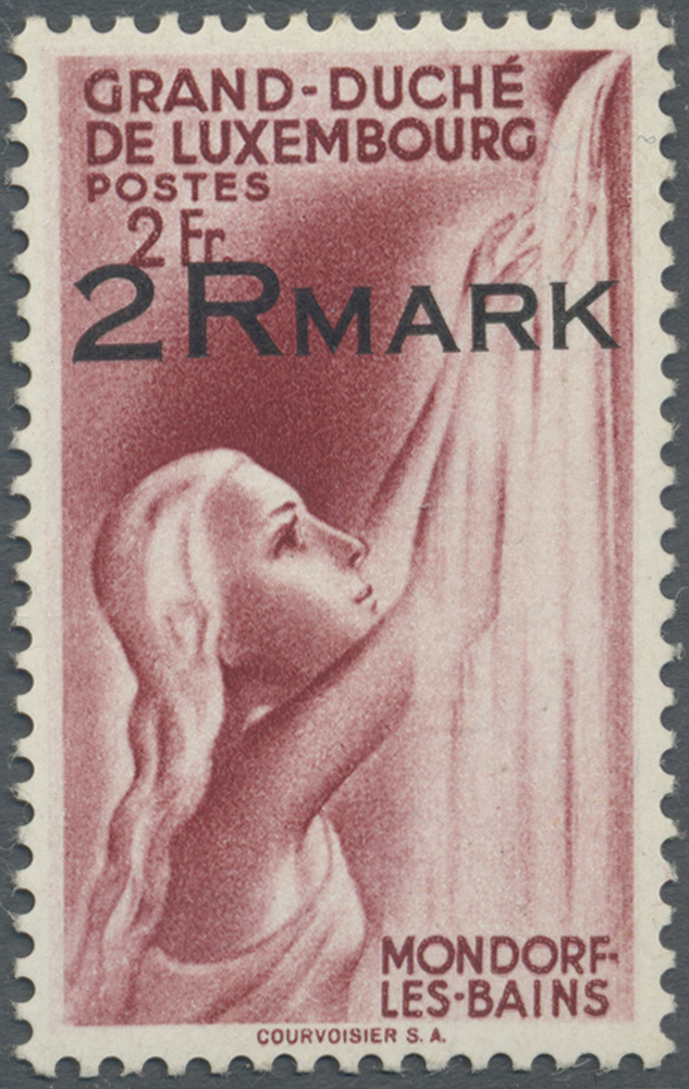 * Dt. Besetzung II WK - Luxemburg: 1940, Freimarke Von Luxemburg Mit Aufdruck "2 RMARK", Sogenannte Dr - Bezetting 1938-45