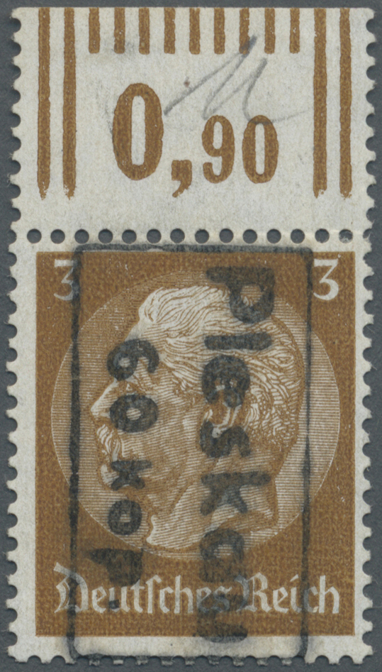 ** Dt. Besetzung II WK - Russland - Pleskau (Pskow): 1941, 60 Kop. Auf 3 Pfg. Hindenburg Mit Handstempe - Bezetting 1938-45