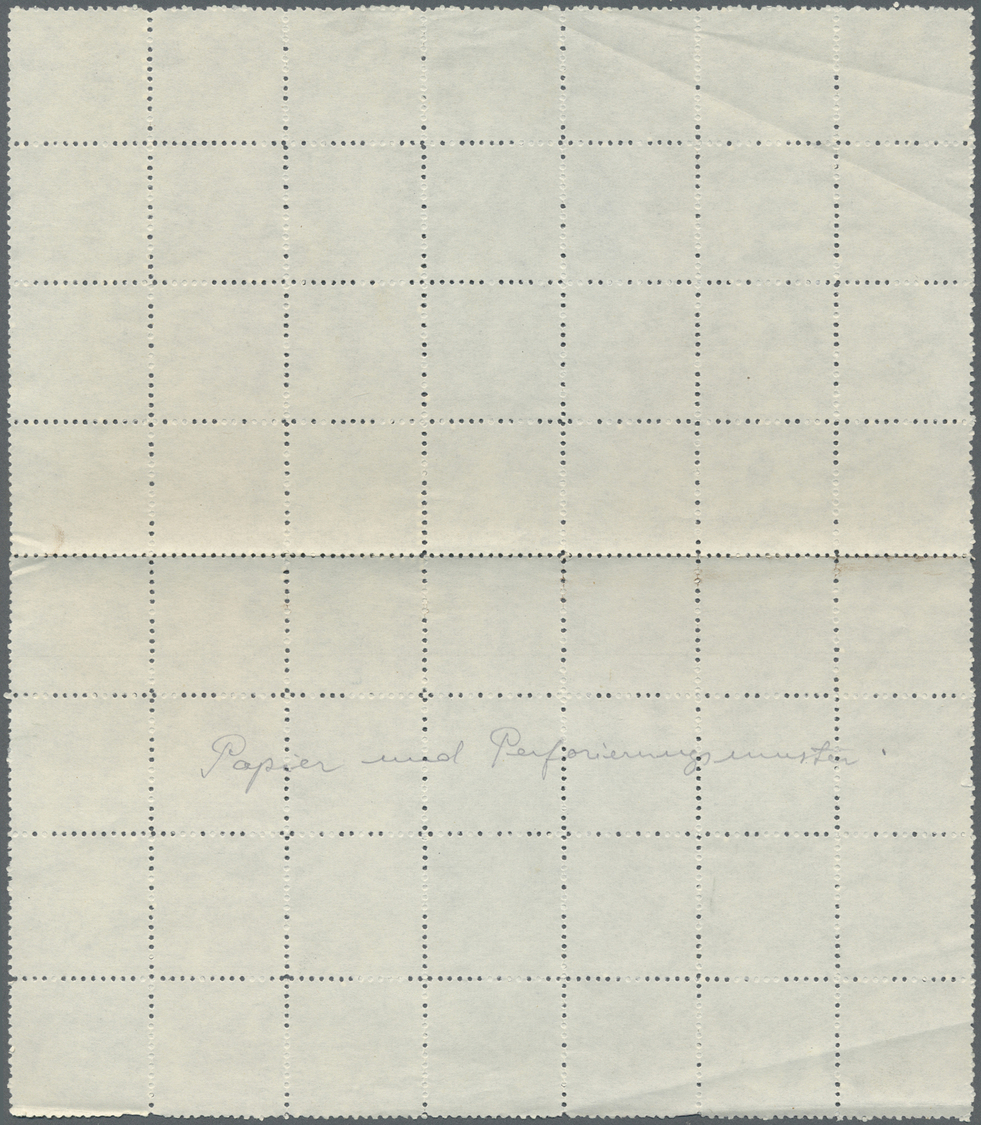 (*) Dt. Besetzung II WK - Russland - Pleskau (Pskow): 1941, Musterbogen Des Papiers Und Der Zähnung Für - Occupation 1938-45