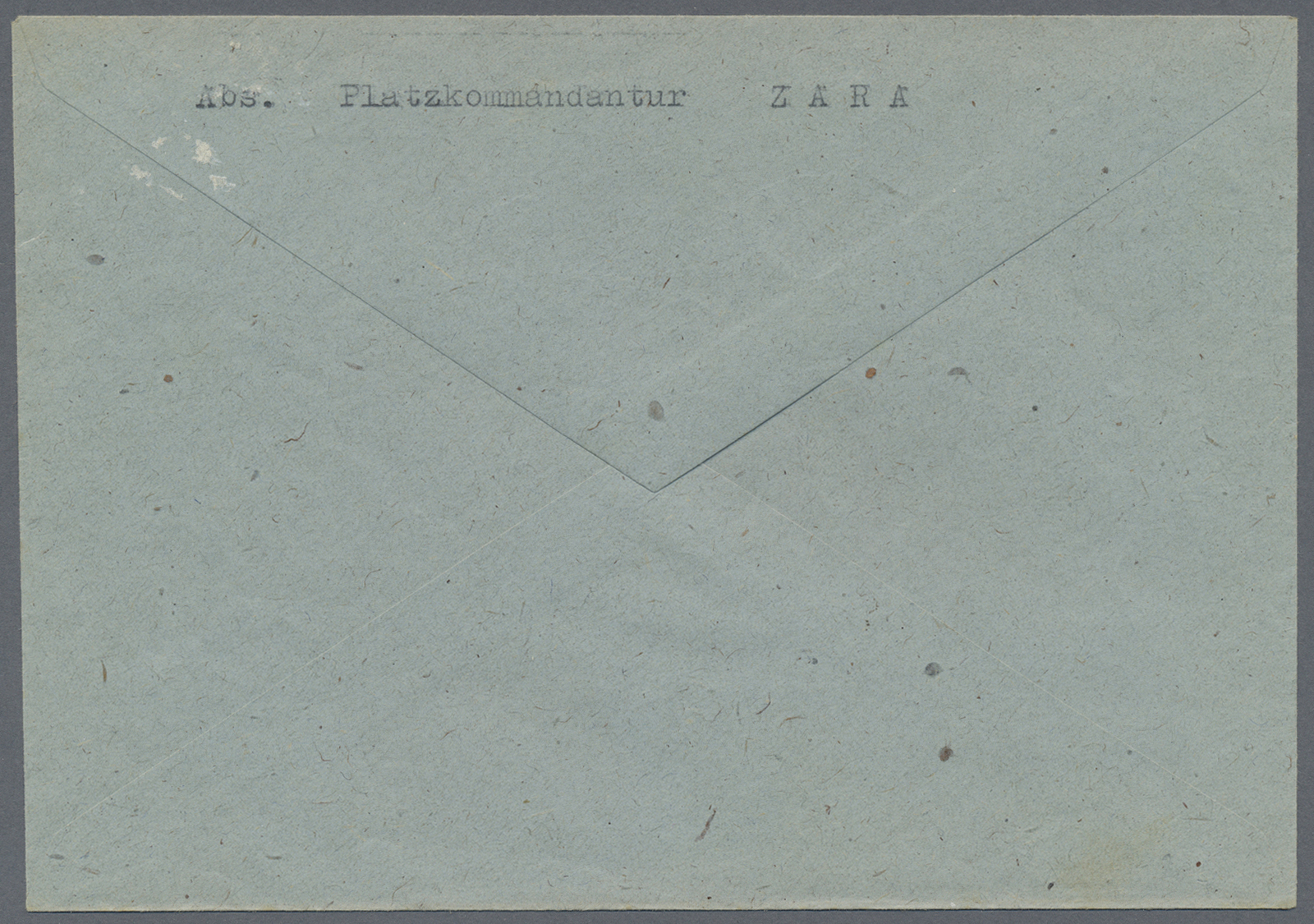 Br Dt. Besetzung II WK - Zara: 1943, Einschreibebrief Mit Einlieferungsschein An Herrn Freckmann In ZAR - Occupation 1938-45