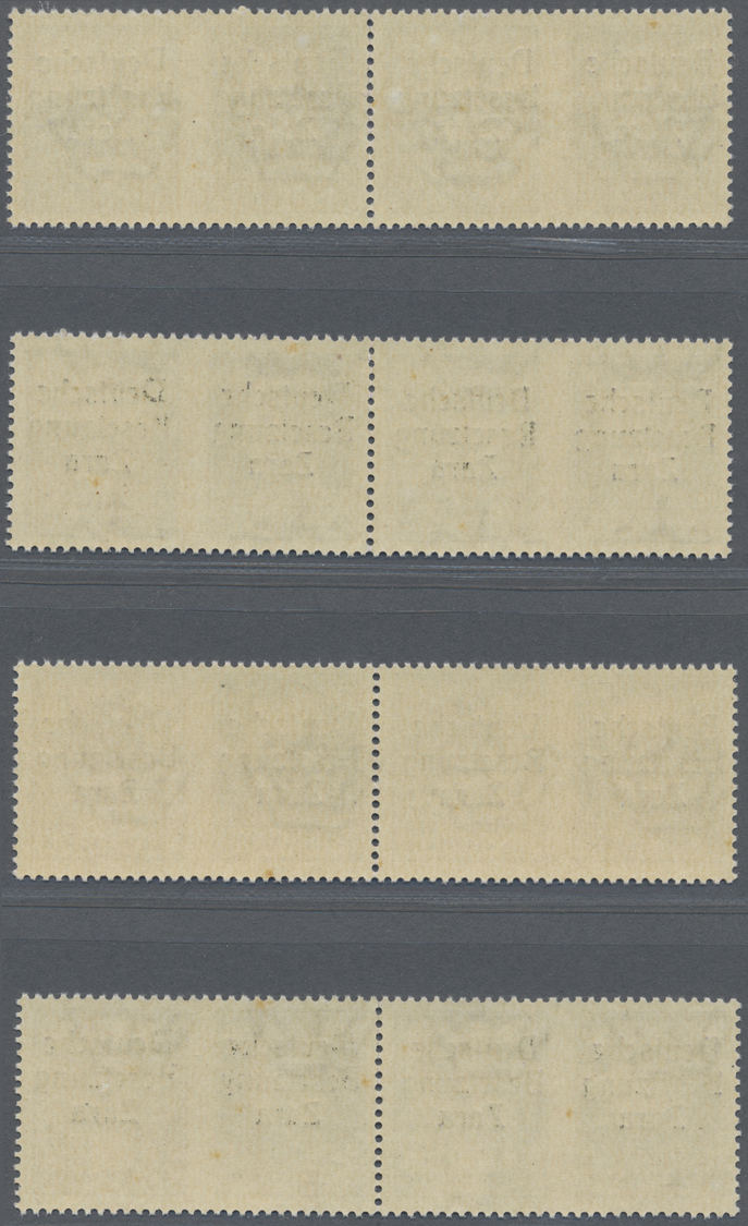 ** Dt. Besetzung II WK - Zara: 1943, 50 C Blauviolett In 4 Waager. 4er-Streifen Mit Den Typen I/I/II/II - Occupation 1938-45