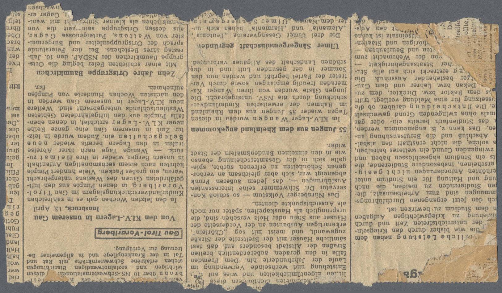 Brfst Feldpostmarken: 1943, Tunis-Päckchenmarke Braun Auf Dickem Papier Und 20 Pfg. Hitler (rechts Fehlerh - Autres & Non Classés