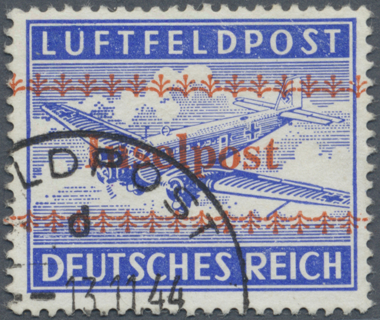 O Feldpostmarken: 1944, Insel Kreta, Luftpostmarke Gezähnt, Mit Rotem Lokal-Aufdruck, Mit Stempel "(FE - Andere & Zonder Classificatie