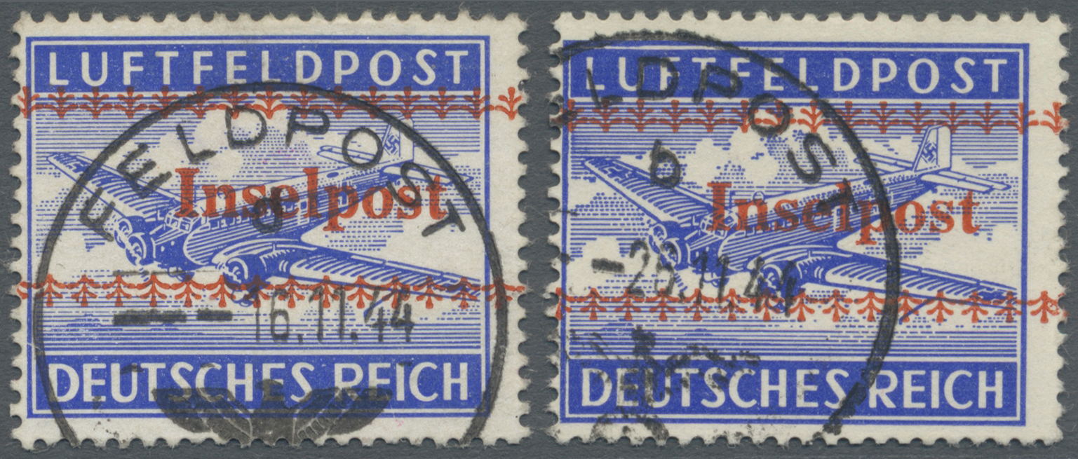 O Feldpostmarken: 1944, Kreta, "Inselpost"-Aufdruck, Zwei Gut Gezähnte Gestempelte Marken Mit FP-Norms - Andere & Zonder Classificatie