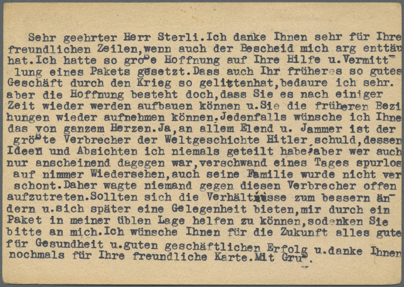 GA Zensurpost: 1946, 6 Pfg. Aufbrauchsganzsache Mit "Gebühr Bezahlt"-Stempel Ab BADEN-BADEN 16.8.46 In - Andere & Zonder Classificatie