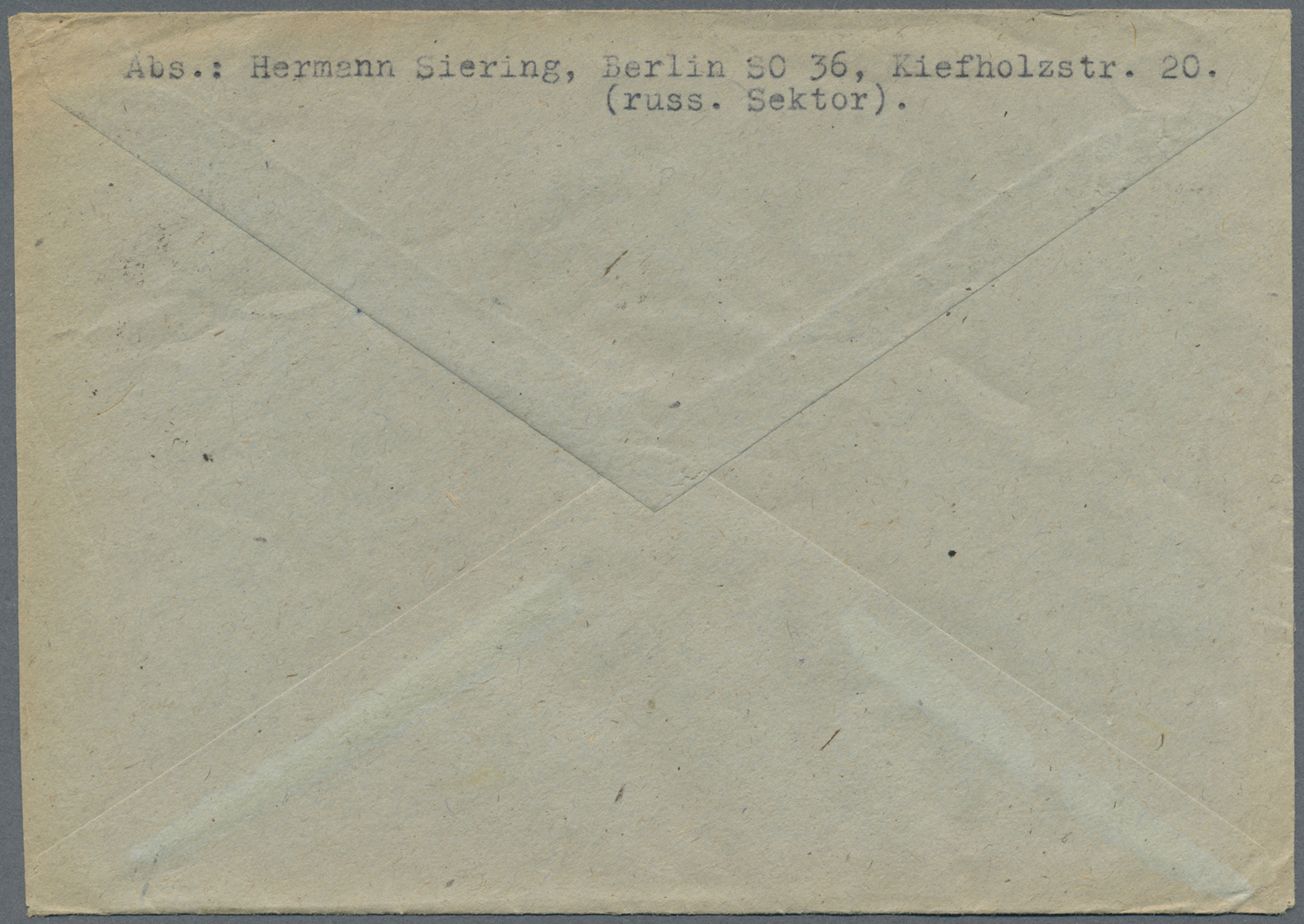 Br Zensurpost: 1946, "U.S. CIVIL CENSORSHIP BERLIN - PASSED", Schwarzer Maschinenstempel Vorderseitig A - Autres & Non Classés