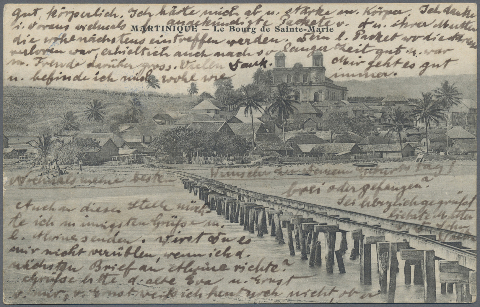 Kriegsgefangenen-Lagerpost: 1915, Ansichtskarte "Le Bourg De Sainte-Marie" Von Einem Deutschen Krieg - Andere & Zonder Classificatie
