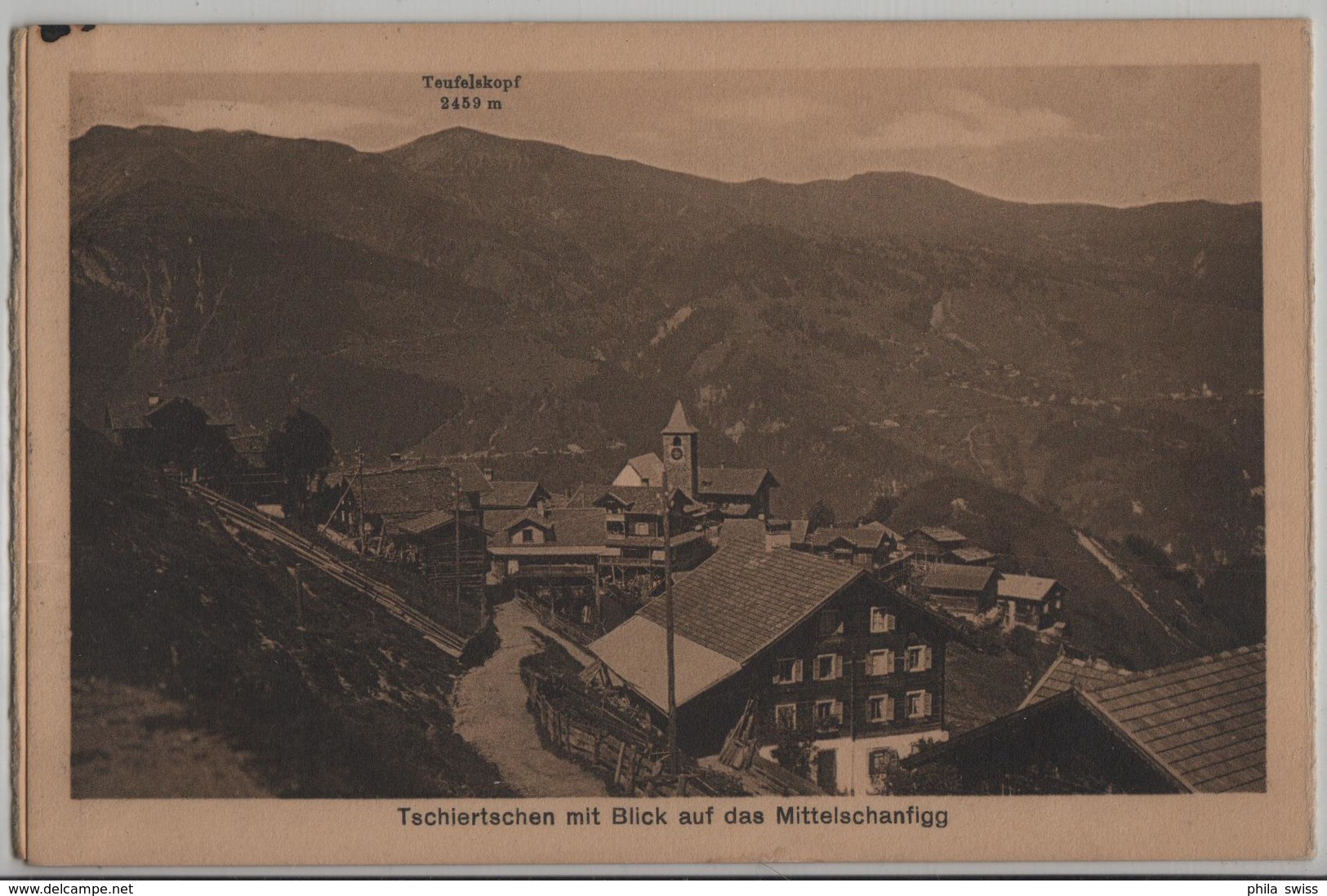 Tschiertschen Mit Blick Auf Das Mittelschanfigg - Photoglob - S-chanf