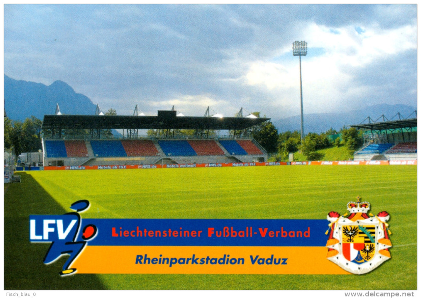 AK Rheinpark-Stadion Postkarte FC Vaduz Liechtenstein Fußball Football Stadium Postcard LFV Stade Stadio Calcio Estadio - Calcio