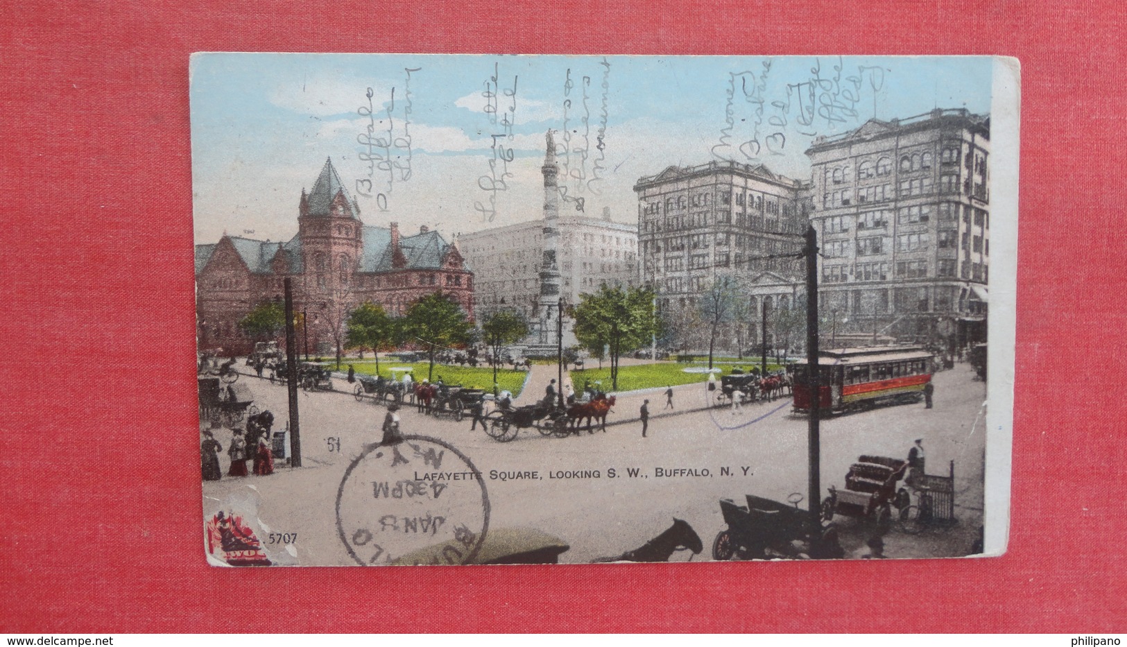 Rotograph Trolley Lafayette Square  New York > Rochester-- - Ref 2688 - Rochester