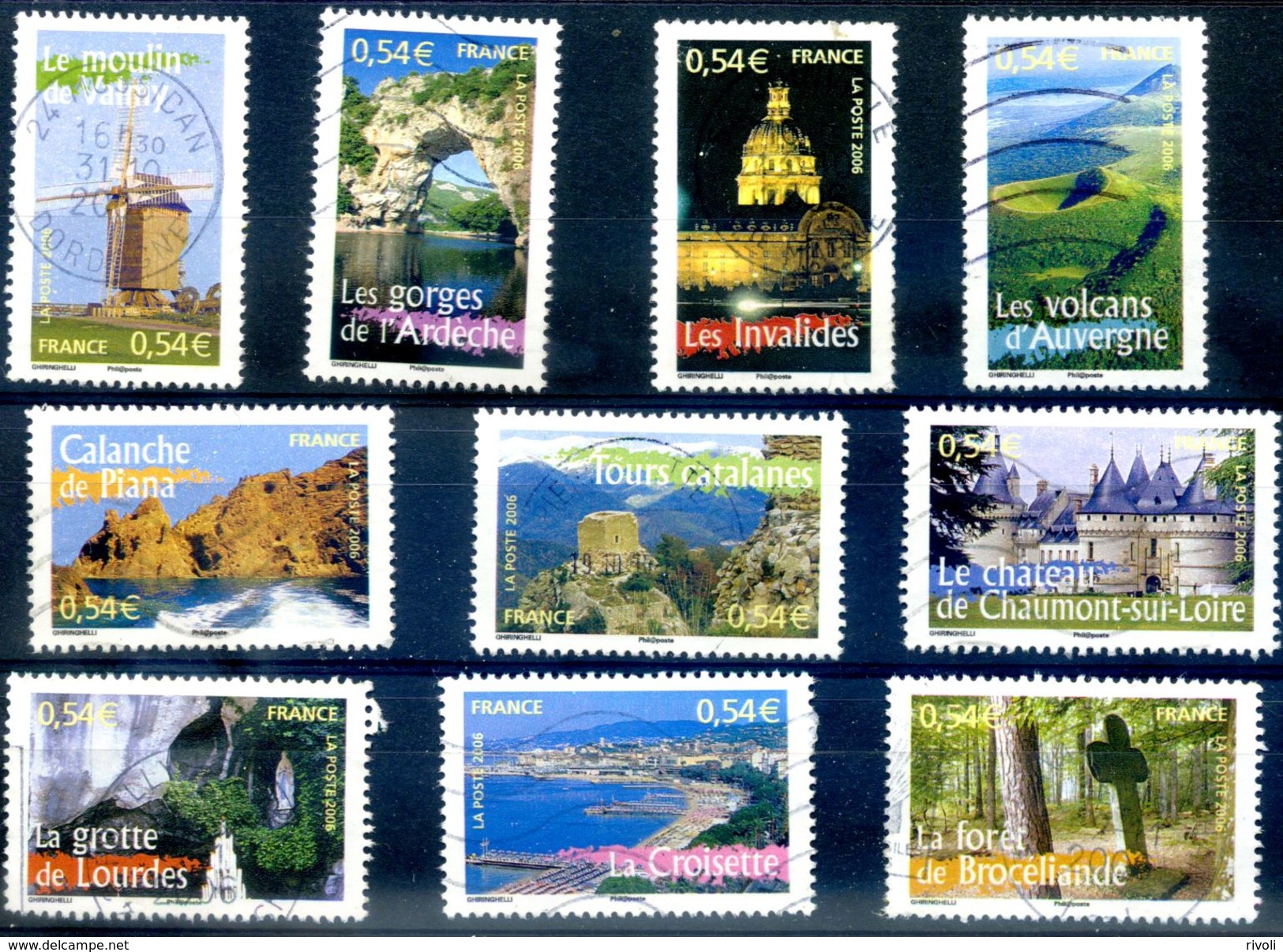 FRANCE 2006 YVERT N0 3942-3951 COTE 6.8E - Used Stamps