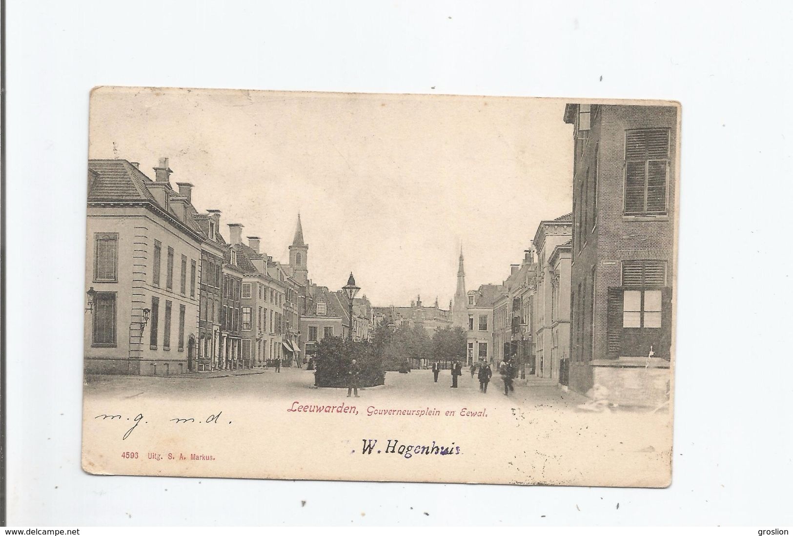 LEEUWARDEN 4596 GOUVERNEURSPLEIN EN EEWAL 1903 - Leeuwarden