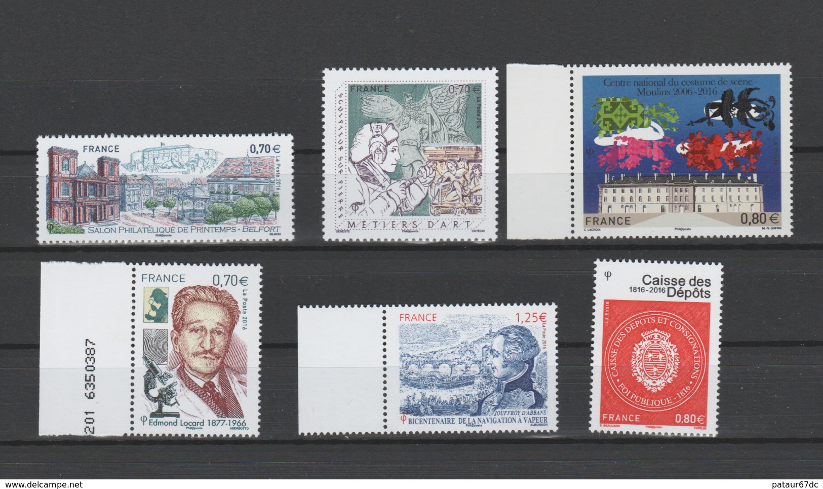 FRANCE / 2016 / Y&T N° 5040 à 5045  ** : Emissions Gommées 2016/04 (6 TP) - Gomme D'origine Intacte - Unused Stamps