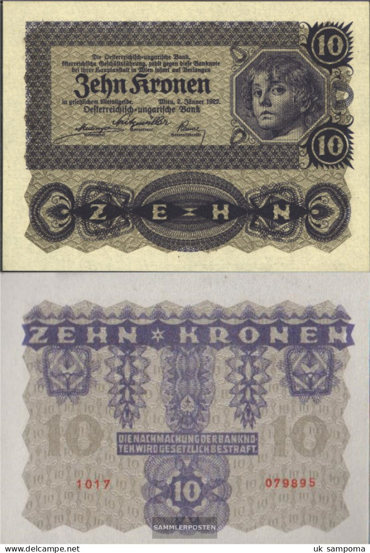 Austria Catalog-number.: 201 (75) Uncirculated 1922 10 Crown - Austria