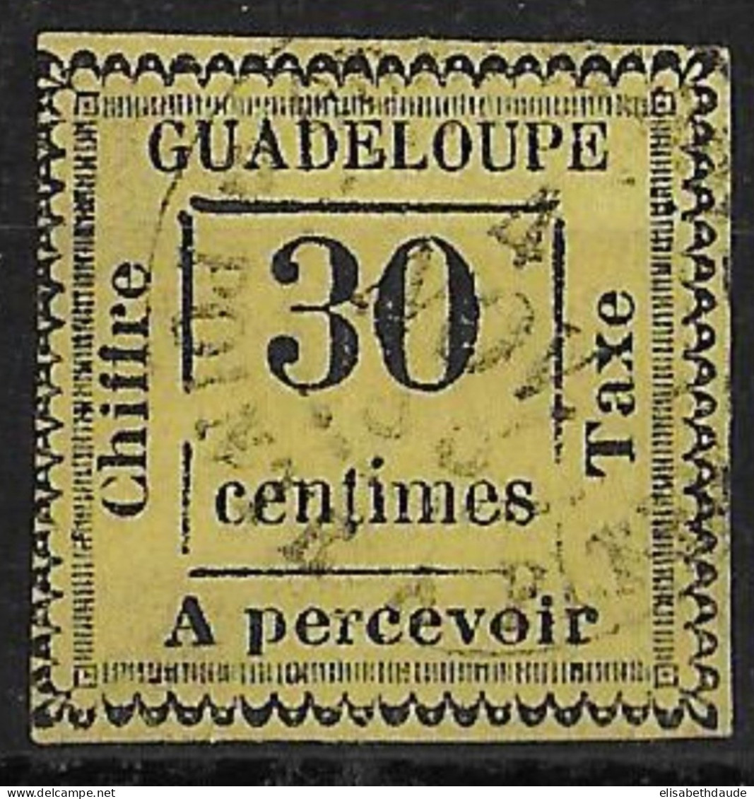 GUADELOUPE - TAXE - YVERT N° 10 OBLITERE - COTE = 220 EUR. - Usati