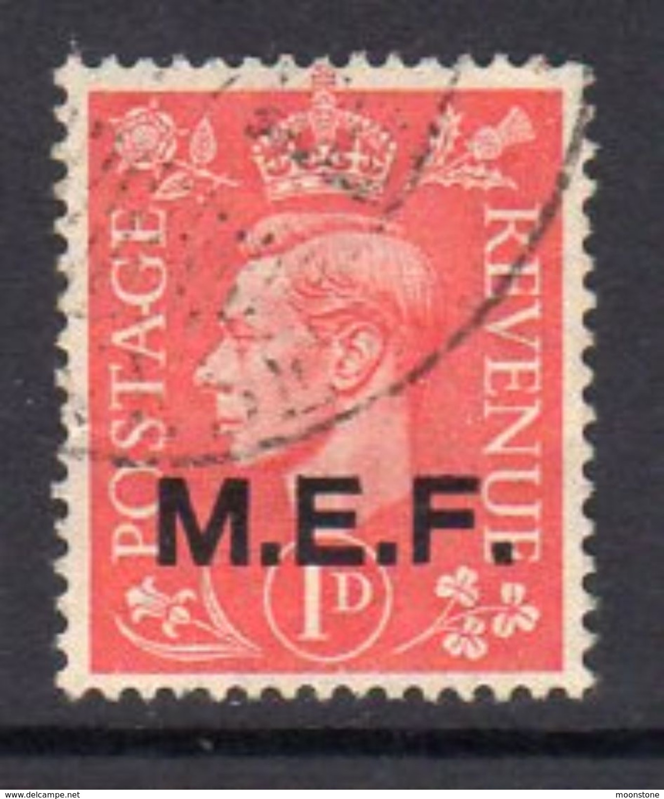 BOIC, Middle East Forces 1943-7 1d 13½mm Overprint On GB, Used, SG M11 (A) - Occup. Britannica MEF