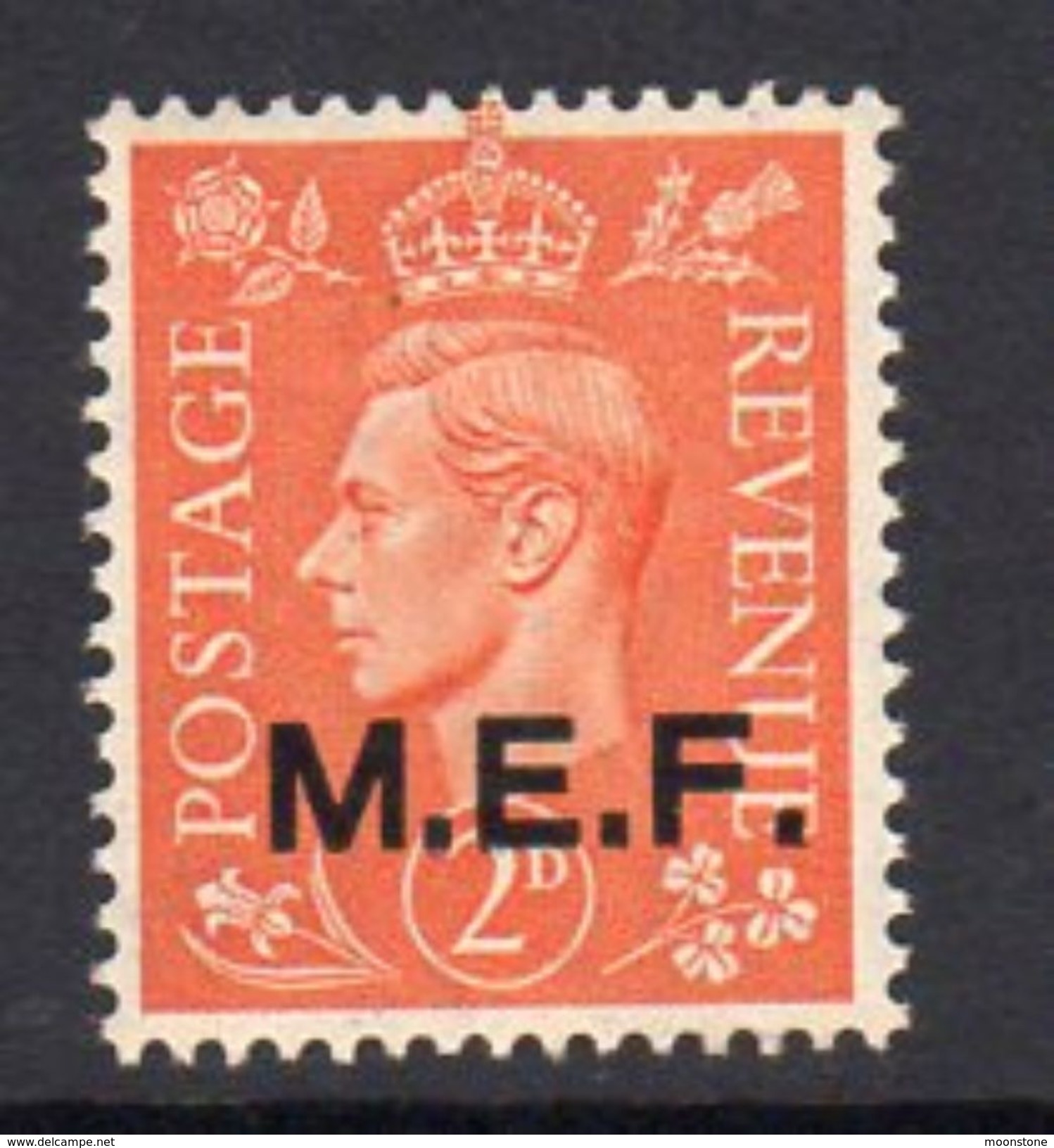 BOIC, Middle East Forces 1943-7 2d 13½mm Overprint On GB, Hinged Mint, SG M12 (A) - Occup. Britannica MEF