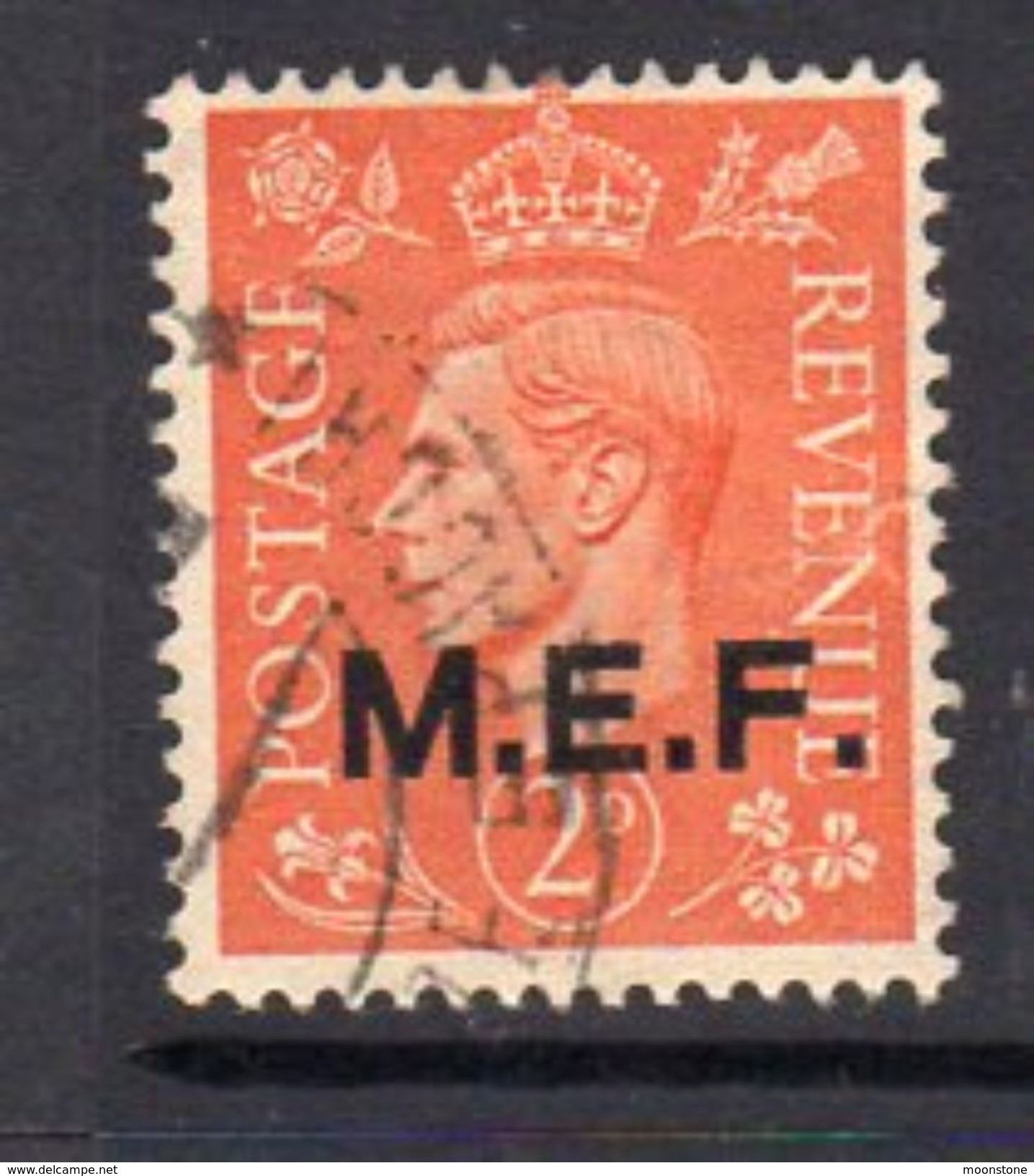 BOIC, Middle East Forces 1943-7 2d 13½mm Overprint On GB, Used, SG M12 (A) - British Occ. MEF