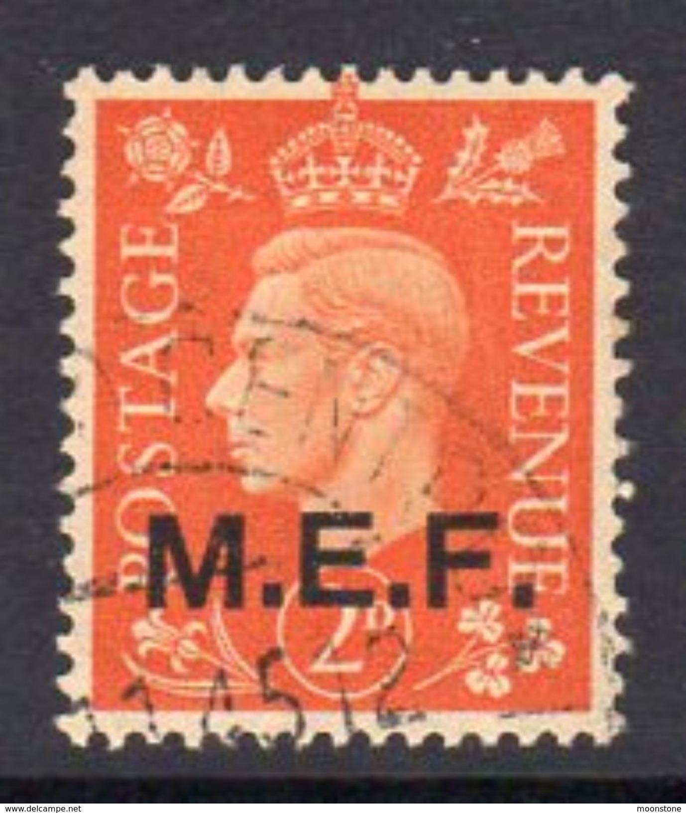 BOIC, Middle East Forces 1943-7 2d 13½mm Overprint On GB, Used, SG M12 (A) - British Occ. MEF