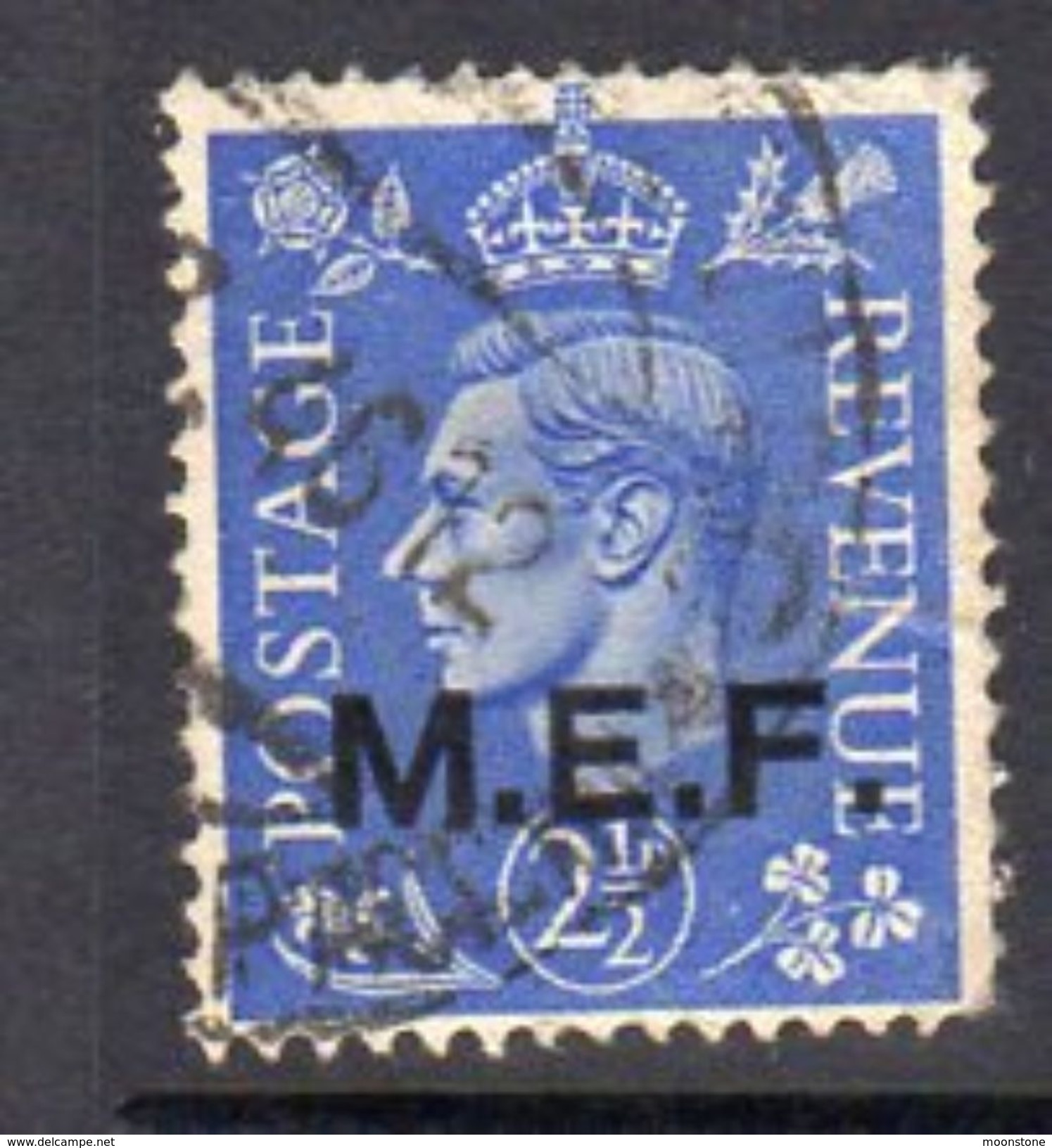 BOIC, Middle East Forces 1943-7 2½d 13½mm Overprint On GB, Used, SG M13 (A) - Occup. Britannica MEF