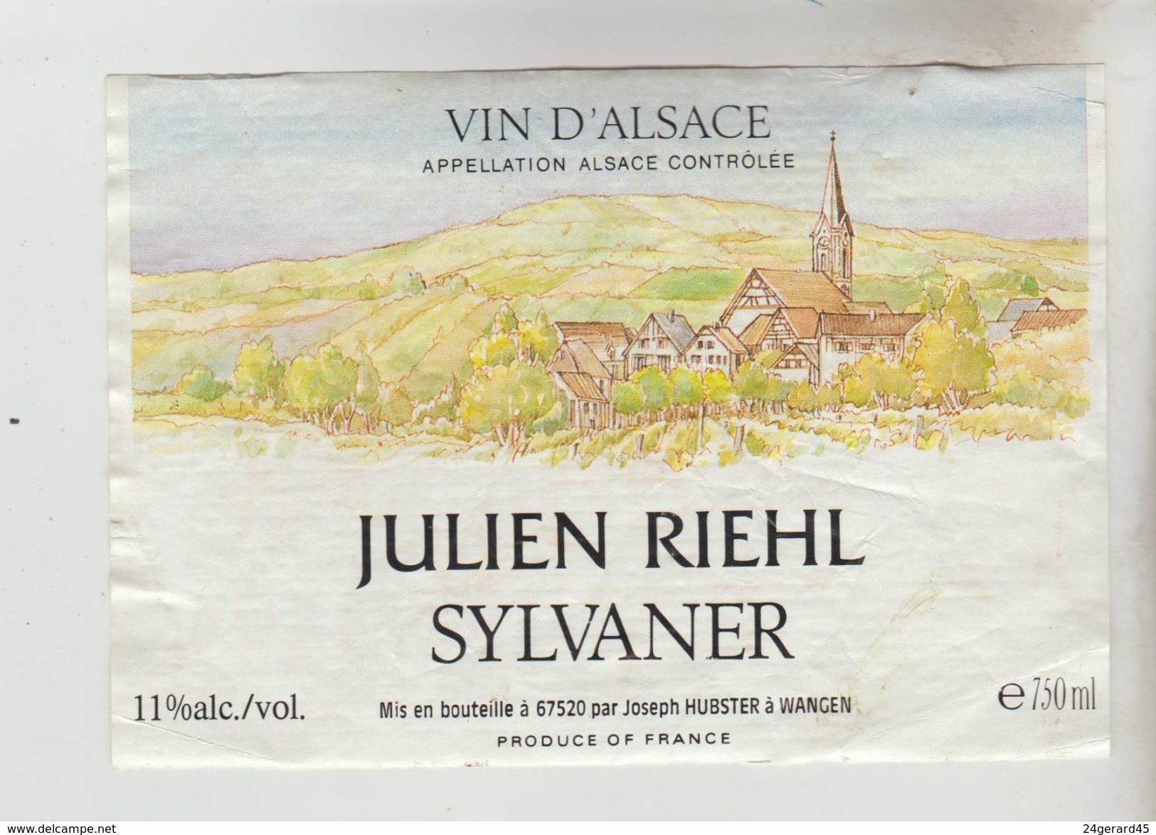 OENOPHILIE 3 ETIQUETTES VIN D'ALSACE SYLVANER - Albert SCHOECHT Ammerschwihr, Julien RIEHL Wangen, HORSTADEN Annerschwih - Blancs