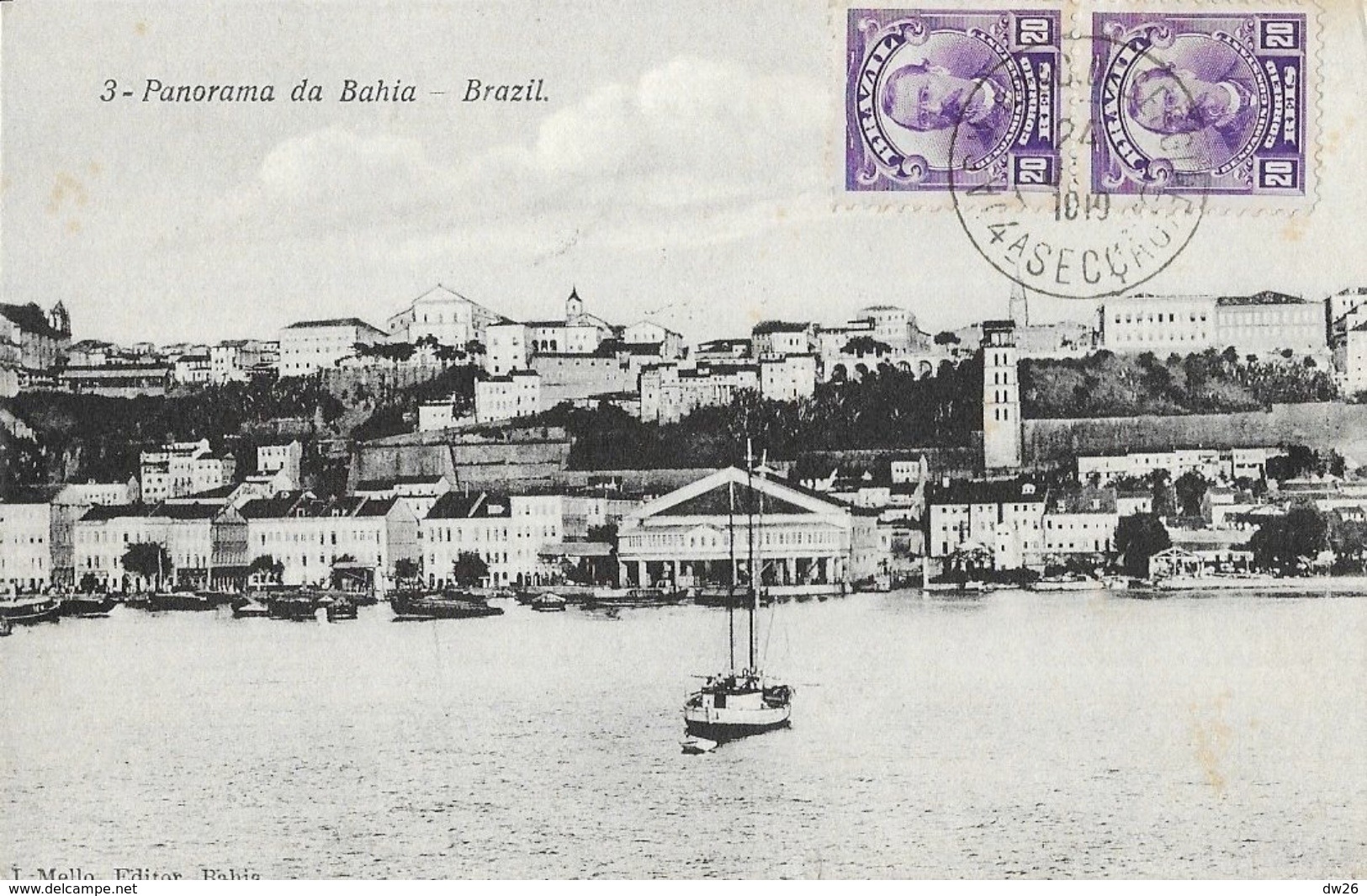 Panorama Da Bahia (Salvador) - Brazil - Ed. J. Mello - Carte Dos Simple - Salvador De Bahia