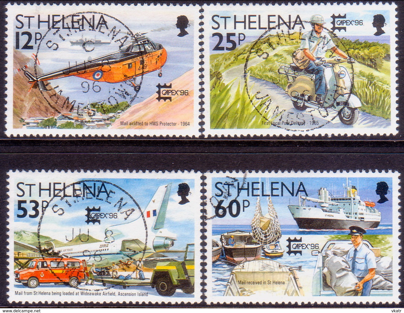 ST HELENA 1996 SG #721-25 Compl.set+m/s Used CAPEX '96 - Sint-Helena