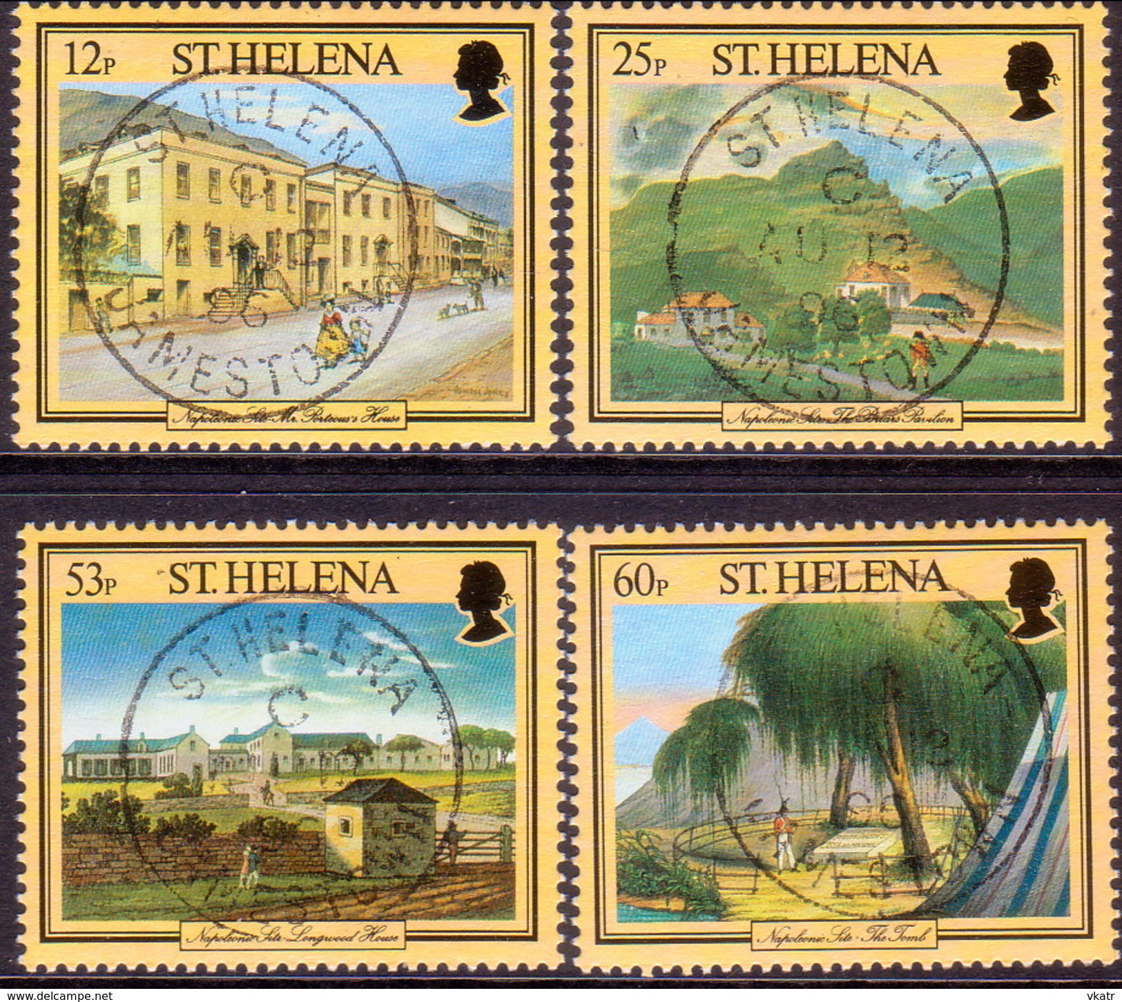 ST HELENA 1996 SG #726-29 Compl.set Used Napoleonic Sites - Saint Helena Island