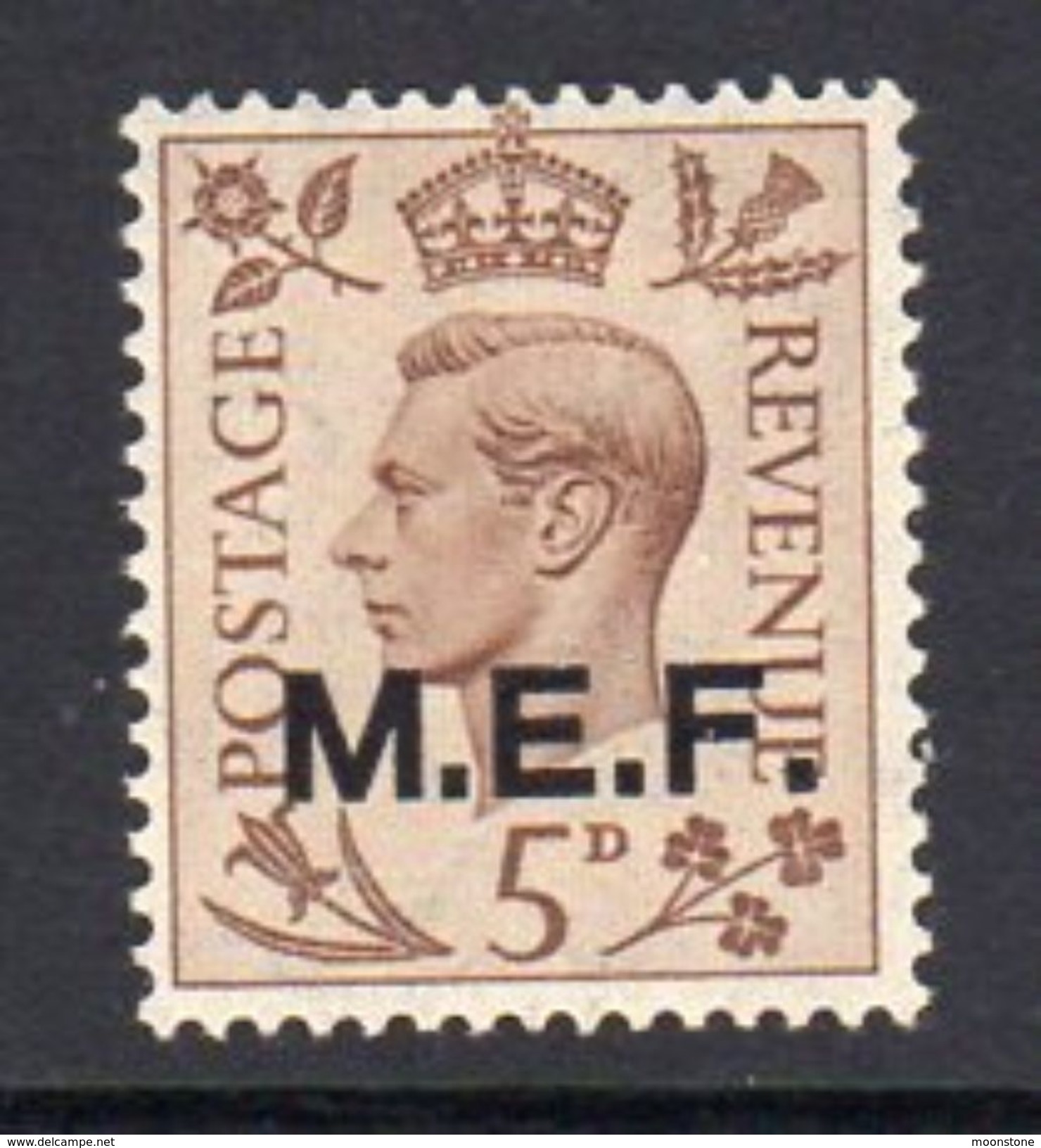 BOIC, Middle East Forces 1943-7 5d 13½mm Overprint On GB, Hinged Mint, SG M15 (A) - Occ. Britanique MEF