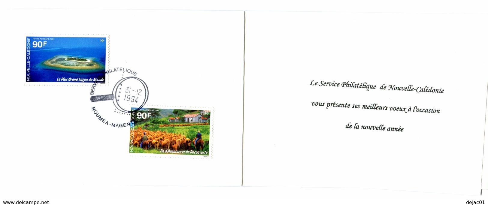 Nouvelle Calédonie - Carte De Voeux Service Philatélique OPT Avec Yvert PA 322 & 323 + Cachet Illustré - R 4559 - Sonstige & Ohne Zuordnung