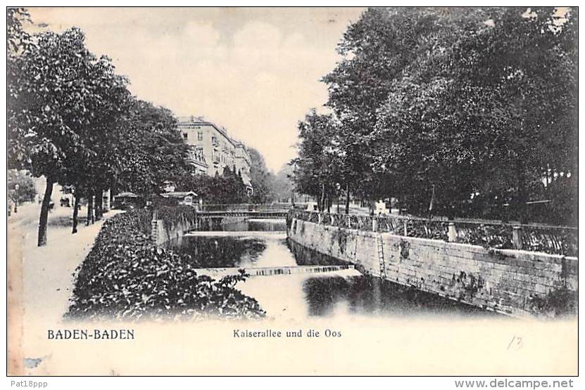 DEUTSCHLAND Allemagne ( Bade Wurtenberg ) BADEN BADEN : Jaiserallee Und Die Oos - CPA - Germany - Baden-Baden