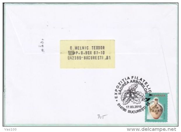 TREES, ENGLISH OAK, TREE PLANTING, SPECIAL COVER, 2010, ROMANIA - Bäume