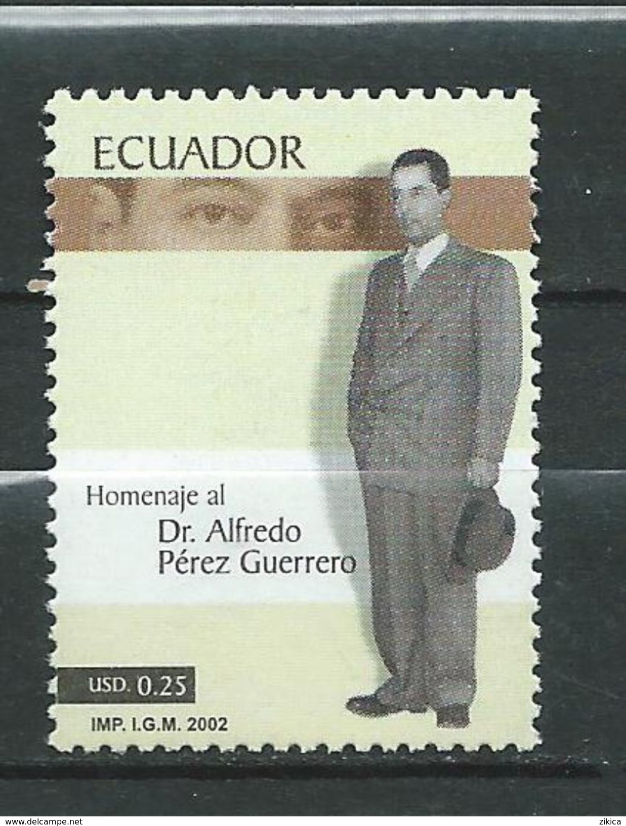 Ecuador Equateur 2002.The 100th Anniversary Of The Birth Of Alfredo Perez Guerrero, 1901-1966 Jurists. MNH - Ecuador