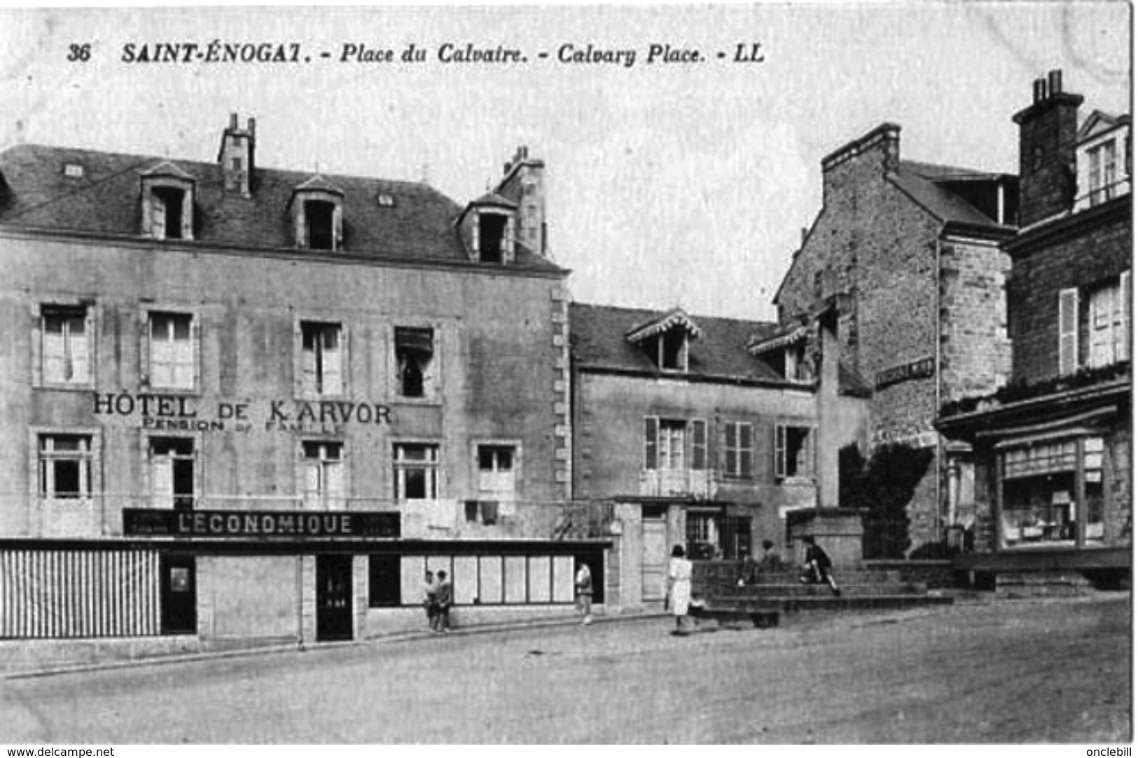 Saint énogat Dinard Ille Vilaine Hôtel Karvor Boutiques Animation 1920 état Superbe - Autres & Non Classés