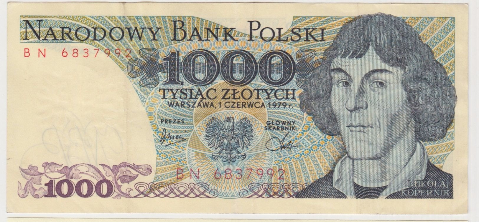 POLOGNE 1000 Zlotych 1979 P146b VF - Poland