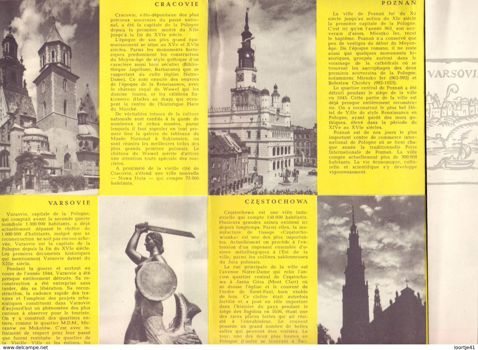 Brochure Dépliant Toerisme Tourisme - Pologne 1957 - Dépliants Touristiques