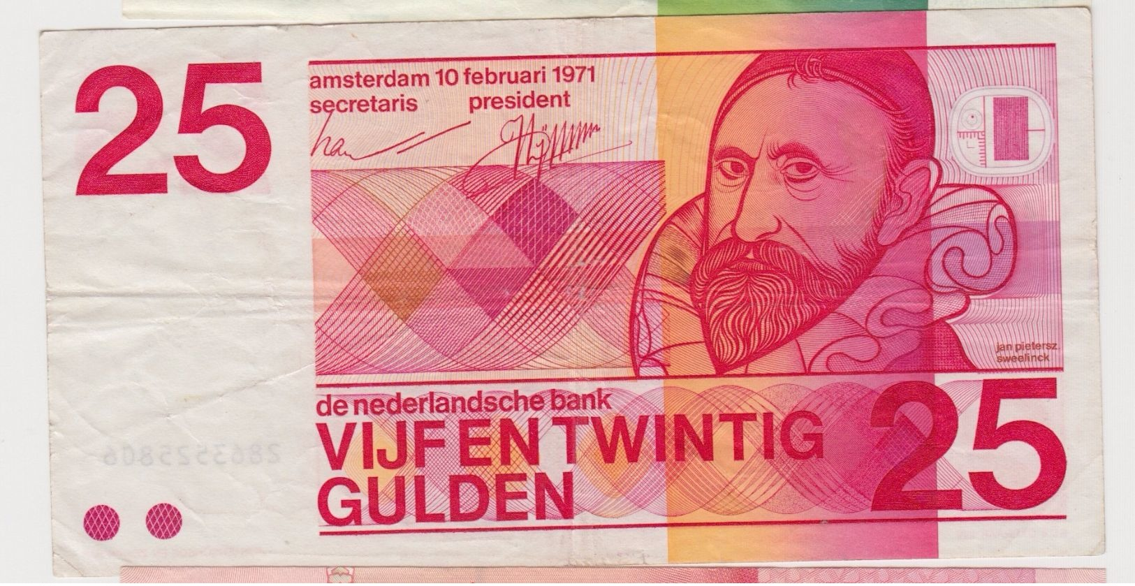 PAYS-BAS 25 Gulden 1971 P92a VF- - 25 Gulden