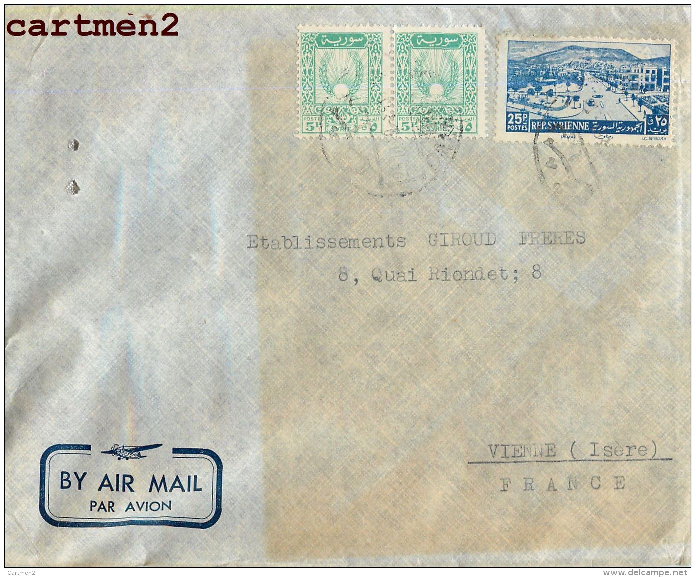 LETTRE LIBAN MICHEL S. MAKHAT BEYROUTH SYRIE BEIRUT LEBANON STAMP TIMBRE LIBANAISE SYRIA DAMAS - Libano