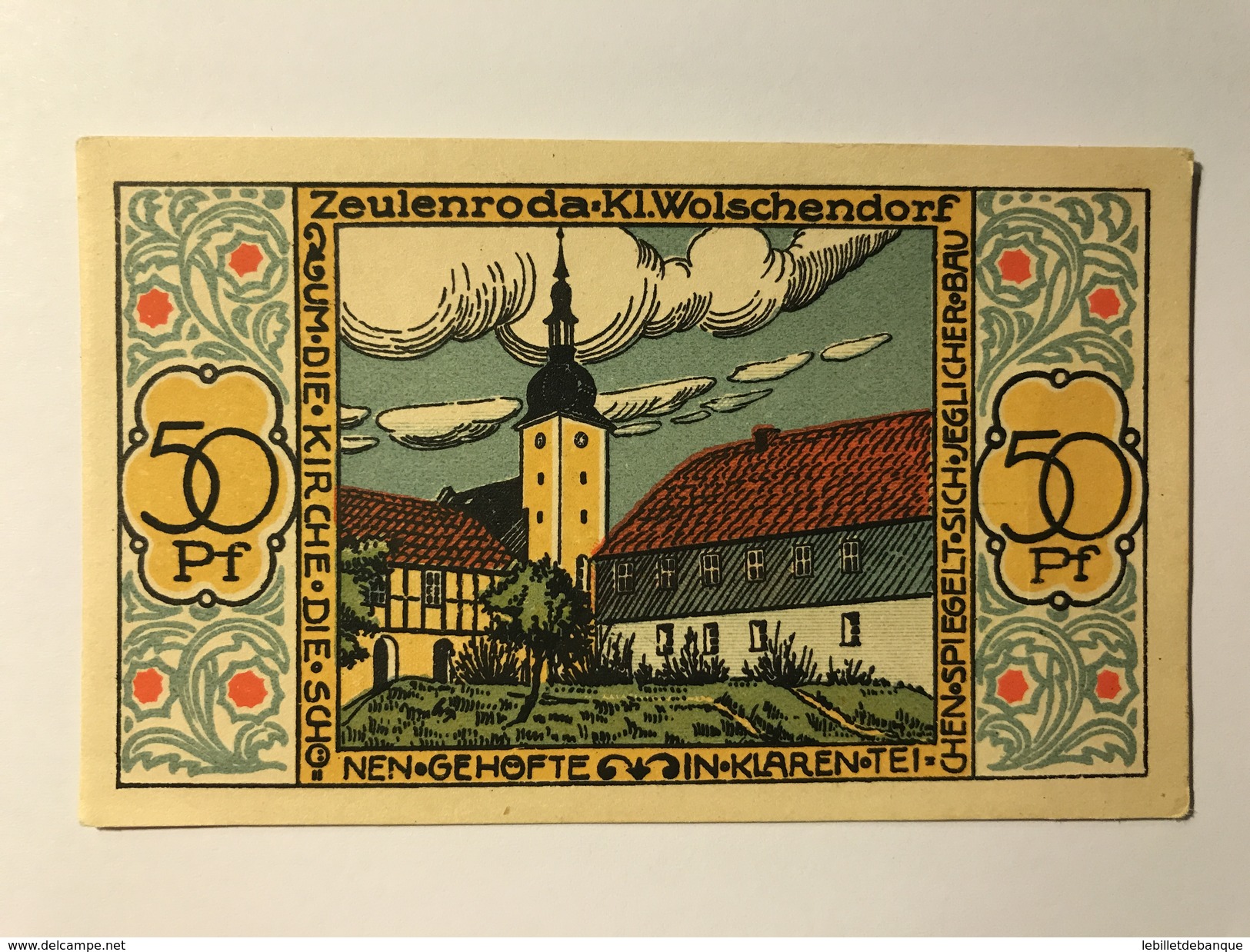 Allemagne Notgeld Zeulenroda 50 Pfennig - Collections