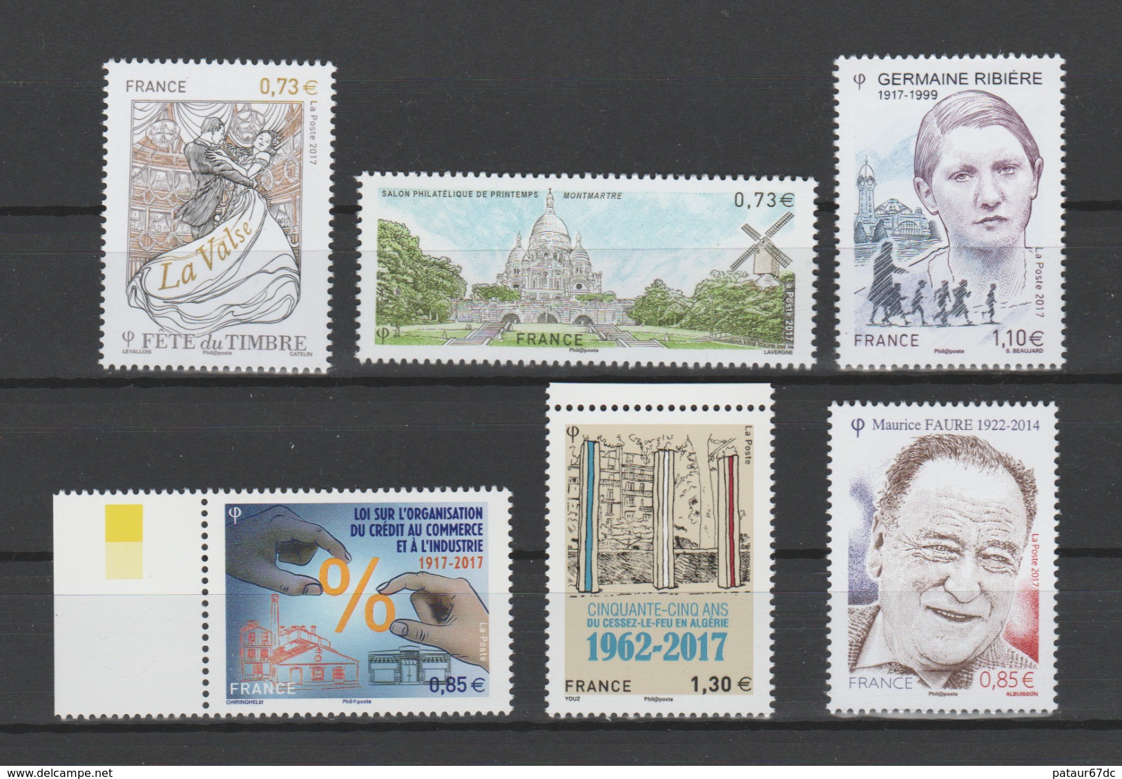 FRANCE / 2017 / Y&T N° ???? ** : Emissions Gommées 2017/03 (6 TP) - Gomme D'origine Intacte - Unused Stamps