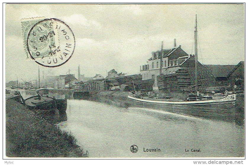 Louvain. Le Canal. Péniche. - Leuven