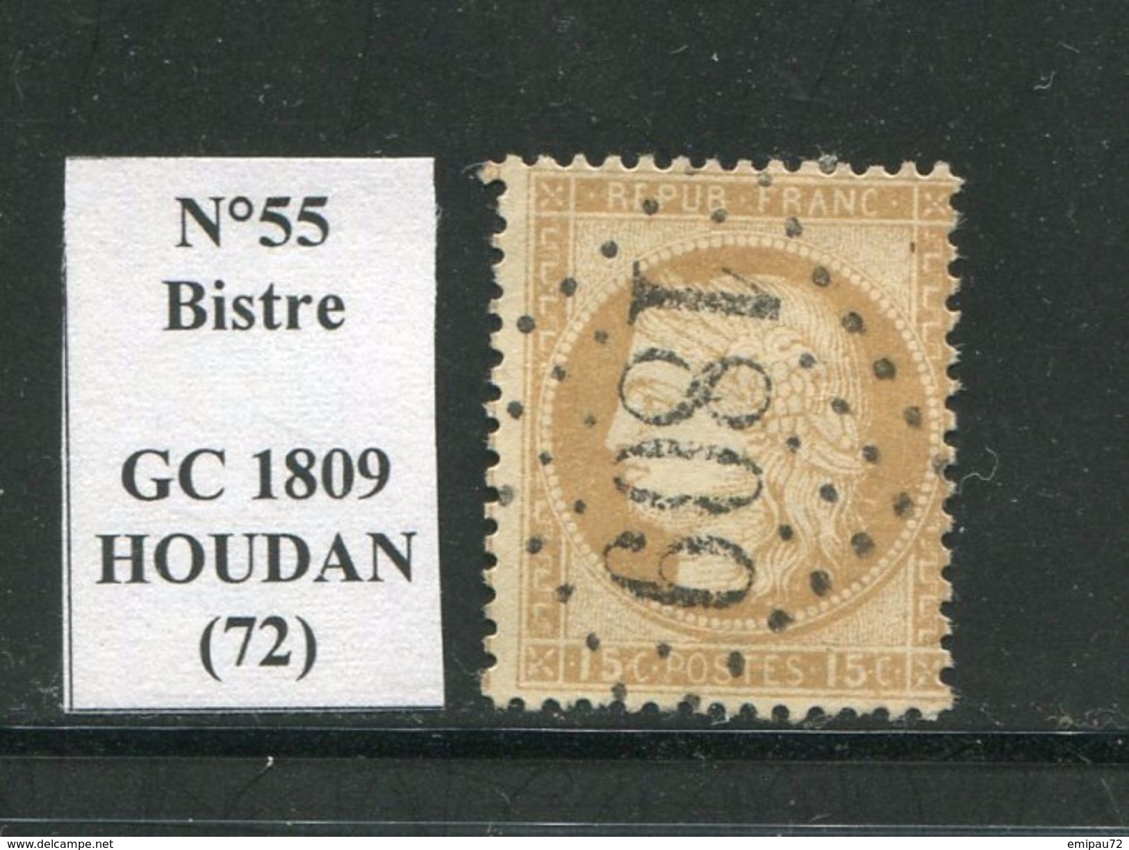 FRANCE- Y&T N°55- GC 1809 (HOUDAN 72) - Autres & Non Classés