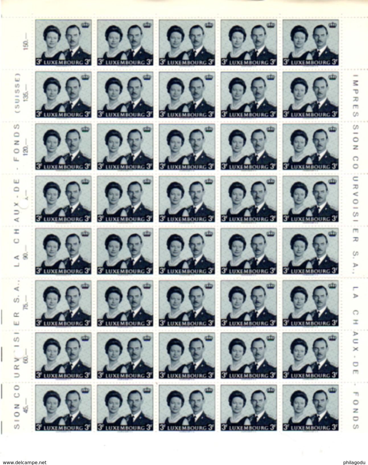 1964,   Avènement Du Grand-duc Jean, 40 X   652 / 653**, Cote 40 &euro;, - Neufs